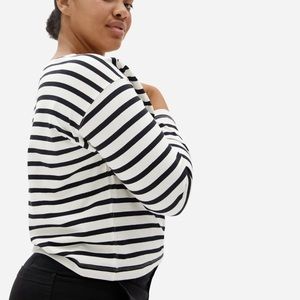 Everlane The Modern Breton Tee in Black and White Stripe